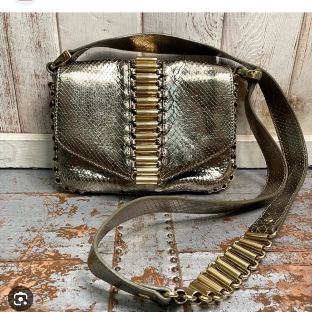 Ted Baker Limited Ed Metallic Cross Body Bag EUC